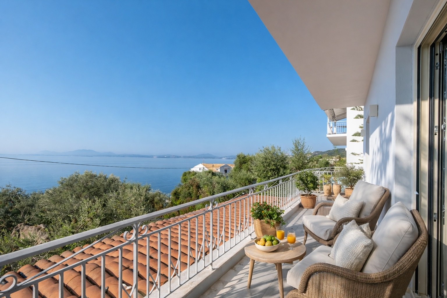 Mediterranes Investment mit Meerblick – Apartmenthaus mit drei Einheiten in begehrter Lage von Barbati, Korfu