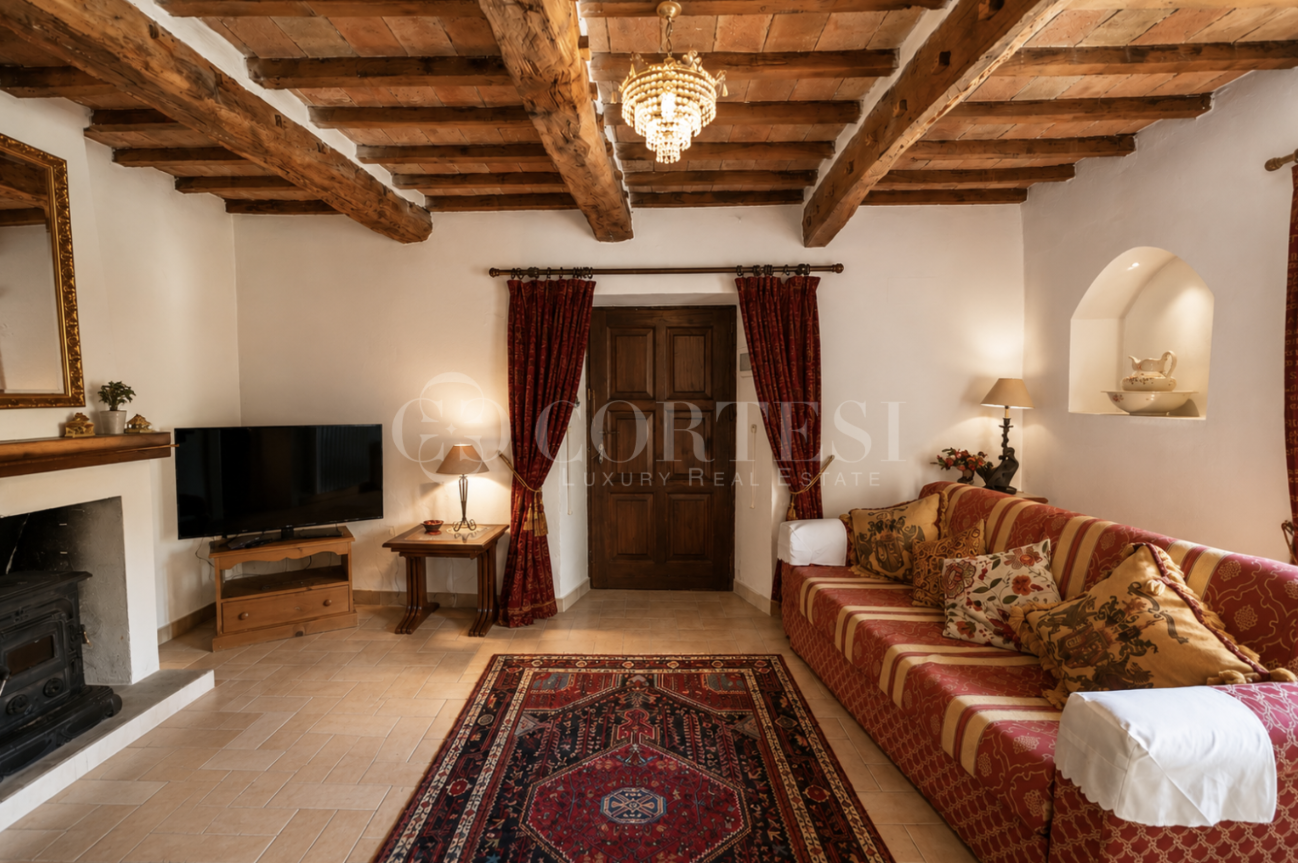 Wohnzimmer Landhaus Cortona Toskanisches Landhaus mit Pool und Gästehaus bei Cortona
